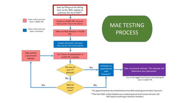 Placement testing flowchart