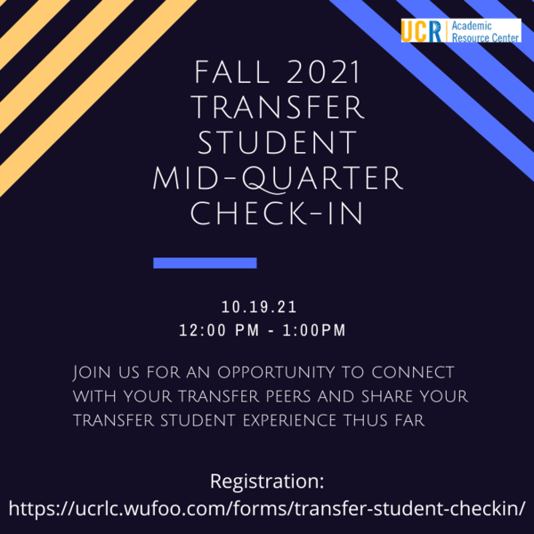 Transfer Student Mid Quarter Check In