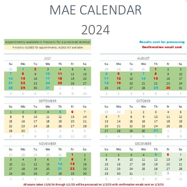 MAE Calendar