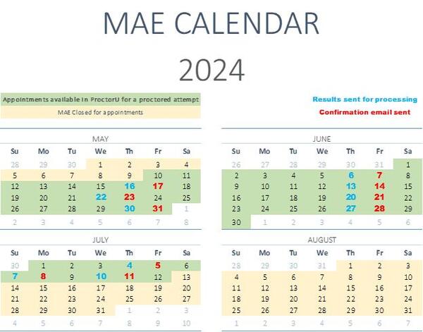 MAE Calendar